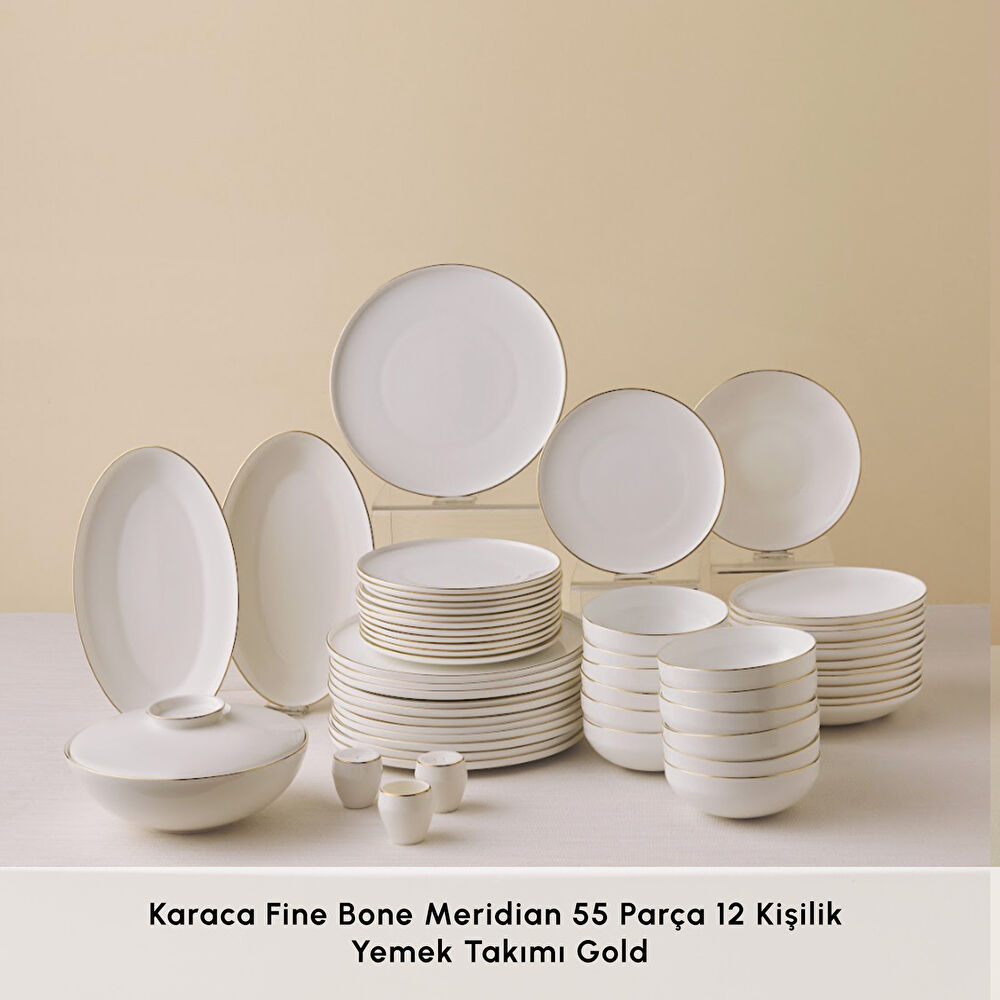 Karaca Stream Bone Merope Gold Logo 53 Parça 12 Kişilik Yemek Takımı (Premium Serisi 37) - 2