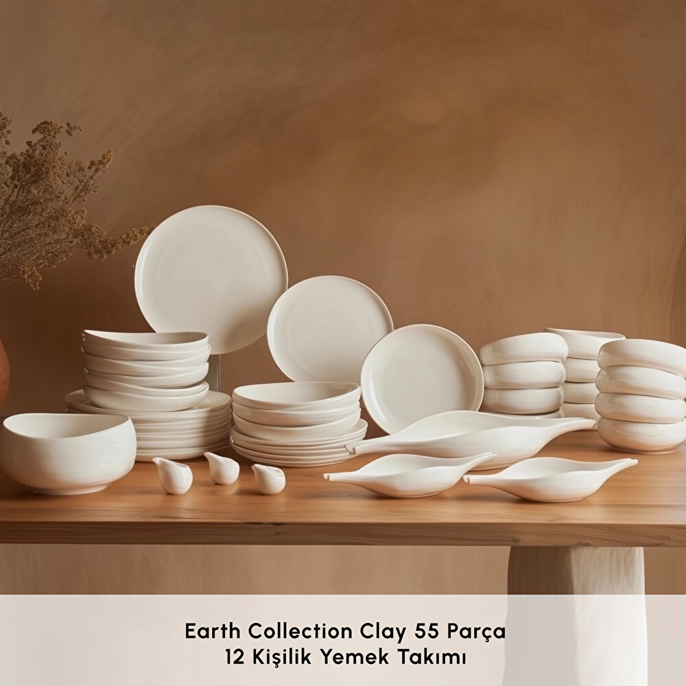 Karaca Red Carpet Earth Collection Clay 55 Parça 12 Kişilik Yemek Takımı - 1