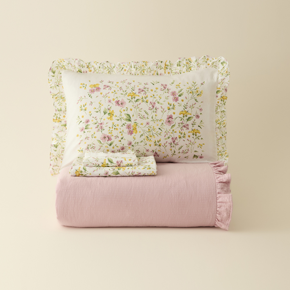 Karaca Home Dorian %100 Pamuk Muslin Çift Kişilik Nevresim Takımı Pudra (Premium Serisi 34)
