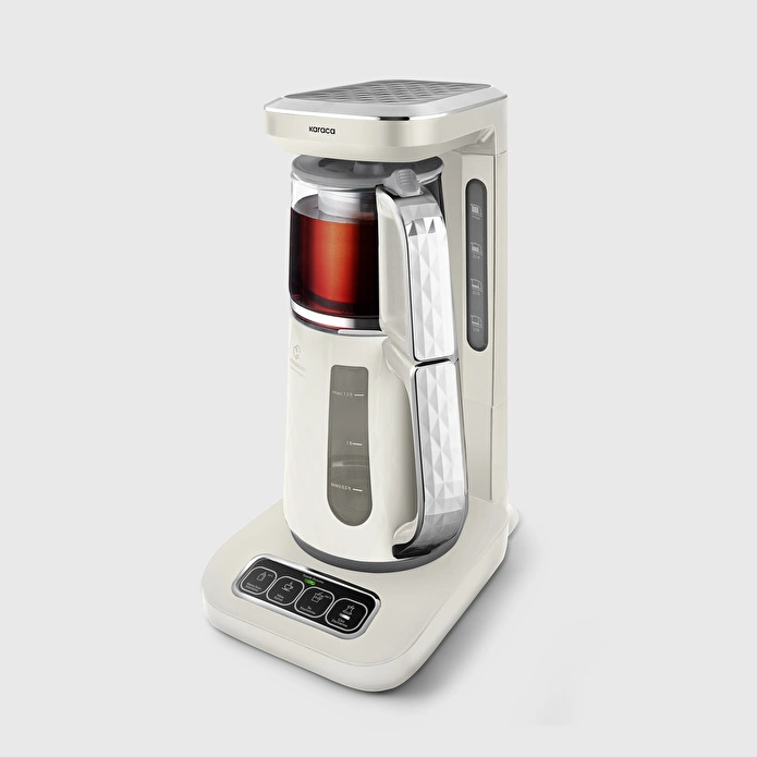 Karaca Çaysever Robotea Pro Quartz 4 in 1 Konuşan Çay Makinesi Creamy - 3