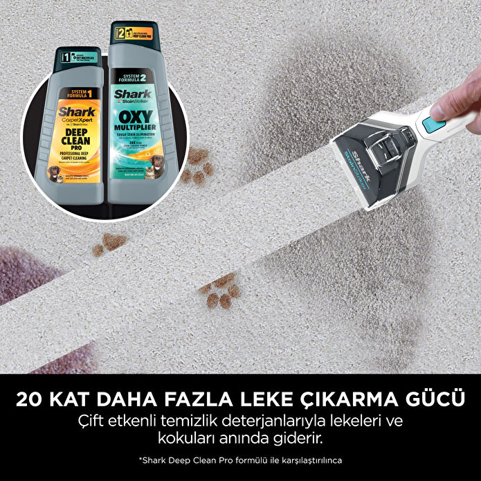 Shark StainStriker Pet Başlıklı, Halı - Koltuk Yıkama ve Leke Çıkarma Makinesi (Deterjan Hediyeli) - 3