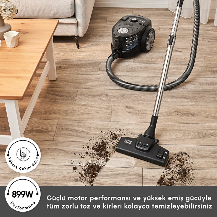 Karaca Vantuz High Force F2 Matte Black Silver Elektrikli Süpürge - 4