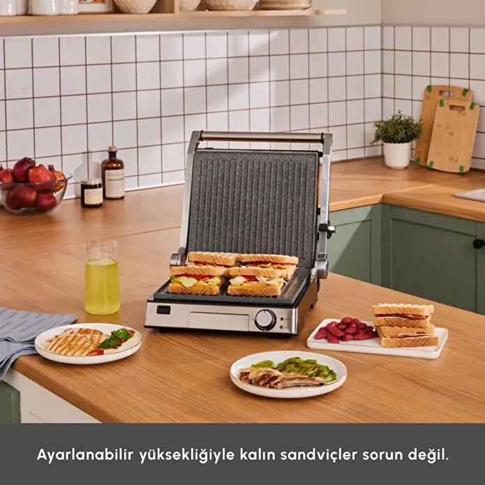 Karaca Biogranit 6 Dilim Kapasiteli Paslanmaz Çelik Izgara ve Tost Makinesi Inox 2000W - 4